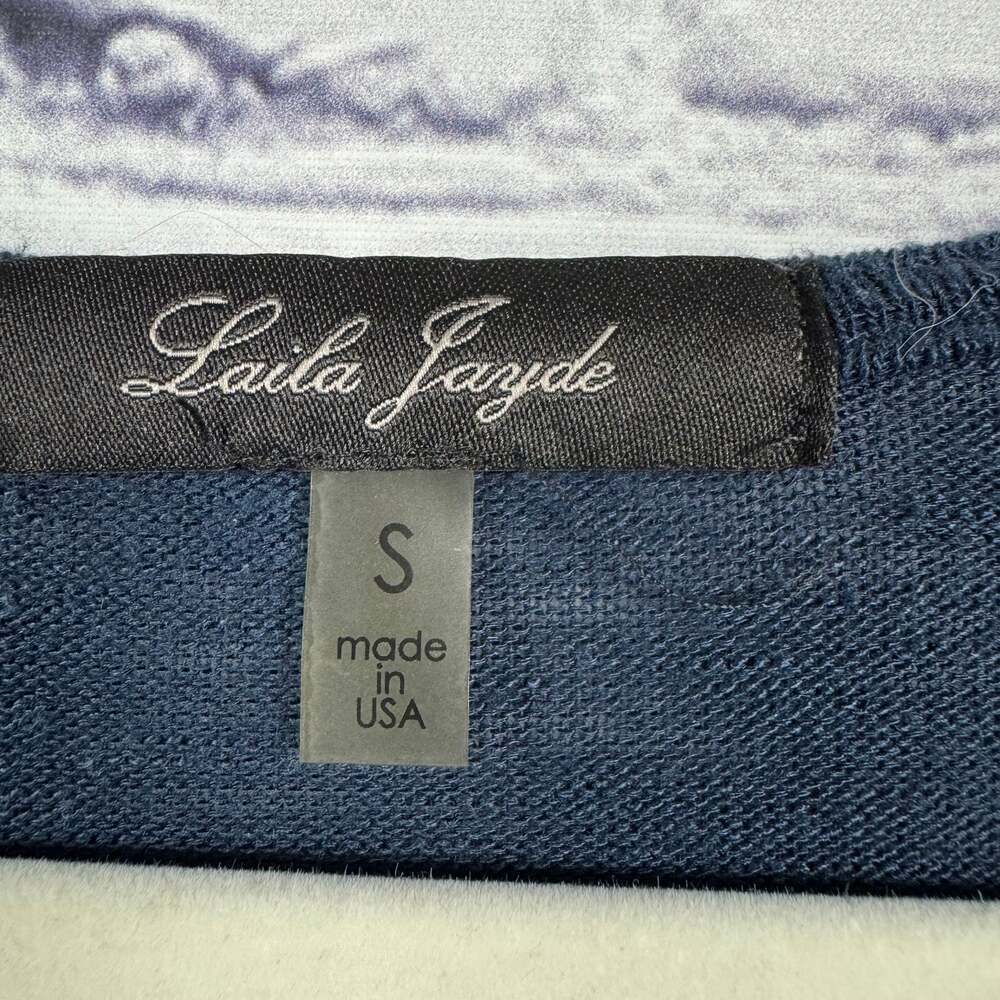Laila Jayde Bowie 3/4 Sleeve Dolman Knit Top Size Small - Picture 4 of 6